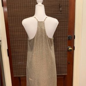 Beautiful champagne colored sequin dress by Lavender Brown, NWT, size S